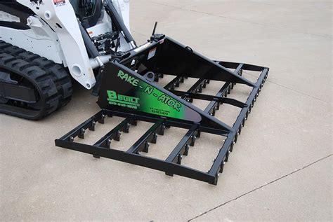 homemade skid steer power rake|landscape attachments for skid steer.